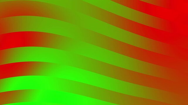 Abstrakte Wellenform, Rot-Gr&uuml;n Farbverlauf, Bewegte Grafik