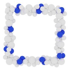 Blue & White 3D Spheres  – Abstract Minimal Geometric Collection with Floating Particles for Posters, Branding, UI Design, Album Covers & Digital Art – Futuristic & Clean - particles