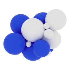 Blue & White 3D Spheres  – Abstract Minimal Geometric Collection with Floating Particles for Posters, Branding, UI Design, Album Covers & Digital Art – Futuristic & Clean - particles