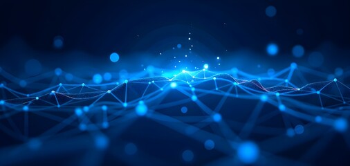 Fototapeta premium Artificial Intelligence Neural Network Glow