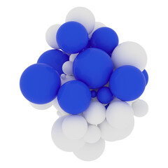 Blue & White 3D Spheres  – Abstract Minimal Geometric Collection with Floating Particles for Posters, Branding, UI Design, Album Covers & Digital Art – Futuristic & Clean - particles