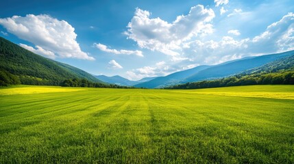Obraz premium mountain view decorated with sunlight and clouds