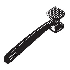 silhouette image of meat hammer tenderizer with transparent background