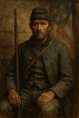 Civil war soldier painting renaissance style