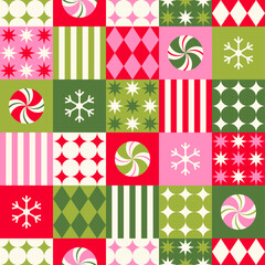Geometric elements pattern design for christmas and new year holidays background.