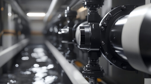 A pipe with a black cap is shown in a dark room. Concept of mystery and intrigue, as the viewer is left to wonder what is inside the pipe and what it is used for