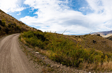 Central otago new zealand rural scene landscape hills mountains wide vista scenic beautiful