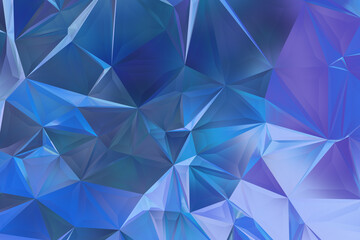 Polygonal Blue Abstract Backgrounds with Faceted Geometric Shapes – Seamless Crystal-Like 3D Surfaces for Modern Design, Digital Art, and Creative Visual Projects