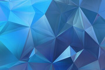 Fototapeta premium Polygonal Blue Abstract Backgrounds with Faceted Geometric Shapes – Seamless Crystal-Like 3D Surfaces for Modern Design, Digital Art, and Creative Visual Projects