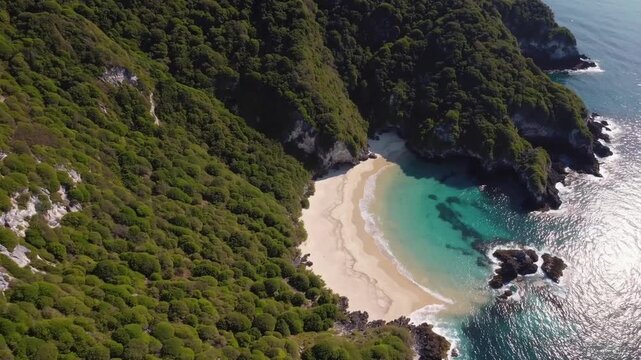 secluded beach nestled within the Marietas Islands