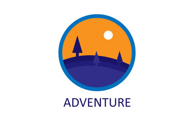 Adventure Landscape Badge or logo template.