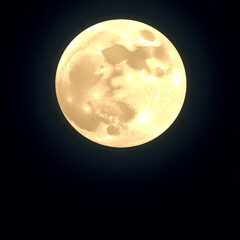 Fototapeta premium full moon over blue sky