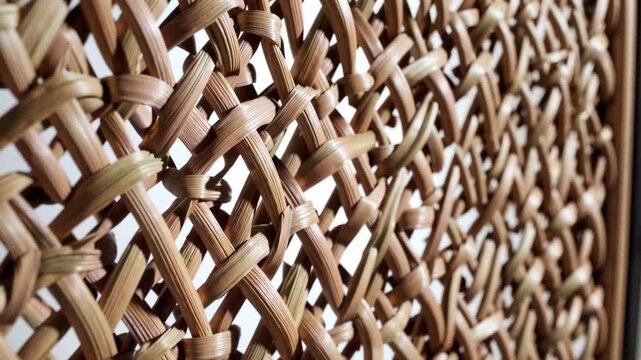 Handwoven bamboo pattern texture for natural decorative background applications