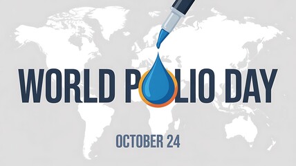 World polio day october 24th global health awareness illustration