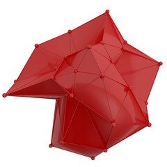 Abstract Polygon Backgrounds with Red and Black Low-Poly Mesh Surfaces – Geometric 3D Shapes with Wireframe Grids, Irregular Structures, and a Modern Futuristic Visual Aesthetic