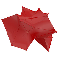 Abstract Polygon Backgrounds with Red and Black Low-Poly Mesh Surfaces – Geometric 3D Shapes with Wireframe Grids, Irregular Structures, and a Modern Futuristic Visual Aesthetic