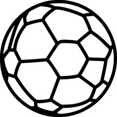 Obraz premium Handball outline icon vector 