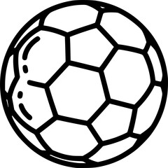 Fototapeta premium Handball outline icon vector 