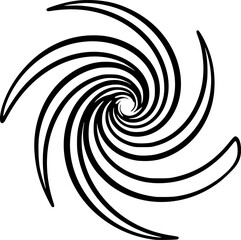 Obraz premium Spiral pattern outline icon vector 