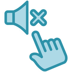 Mute dual tone blue color, mini illustration icon. use for modern concept, print, UI, UX kit, web and app development. Vector related to remote working, work from home.