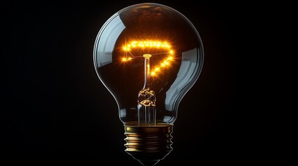Illuminated light bulb displaying the number seven.