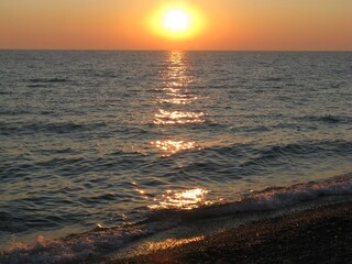 Fototapeta premium Black Sea, Black Sea coast, waves, no people