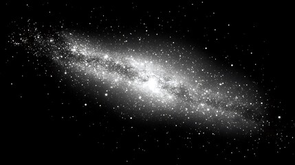 A detailed grayscale image of a spiral galaxy.