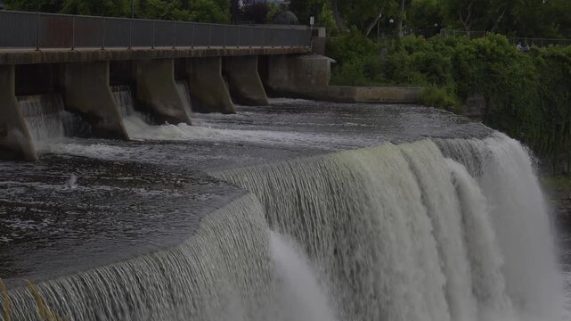 Waterfalls with flowing water