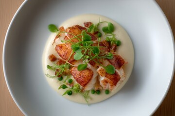 Lobster dreams on a creamy cloud a Thomas Keller creation, culinary art