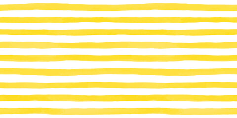 Beautiful seamless pattern with Orange yellow watercolor stripes. hand painted brush strokes, striped background. Vector illustration.