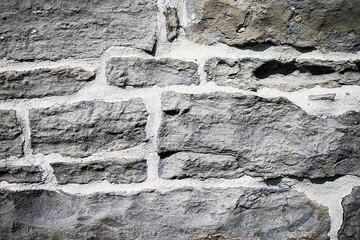 Wall of rocks with stuck