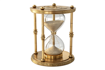 Golden Hourglass on AI generated by PNG