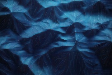 abstract blue digital topographic map with contour lines forming mountain shapes and valleys