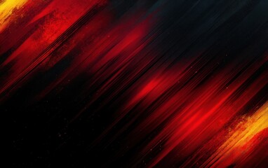 Abstract dynamic streaks of red, orange, and black colors creating a sense of motion and energy with diagonal brush strokes
