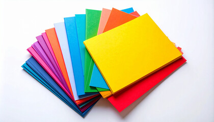 Stack of Colored Construction Paper. Back to School Concept. Generated Image