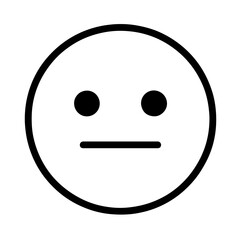 Fototapeta premium Neutral Expression Face Icon 