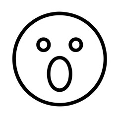 Fototapeta premium Laughing Emoji Icon in Outline