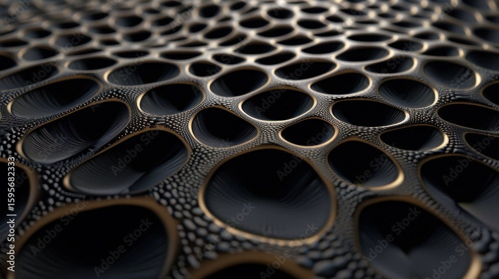 Poster abstract mesh pattern background featuring soft dark glows and intricate textures, creating visually