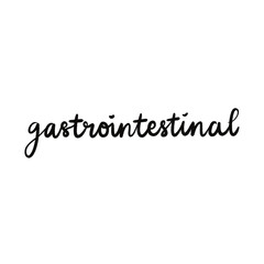 Gastrointestinal Lettering – Handwritten Typography on Human Digestive System and Medical Anatomy