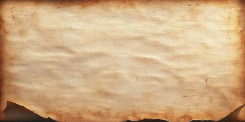 Aged textured paper background with darkened torn edges and subtle creases creating an antique vintage look