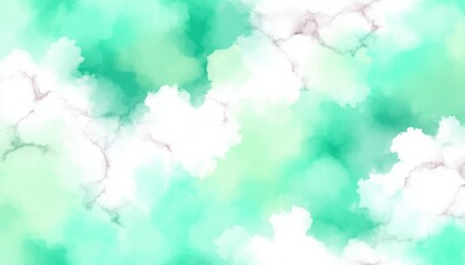 Abstract mint green watercolor marble background texture design