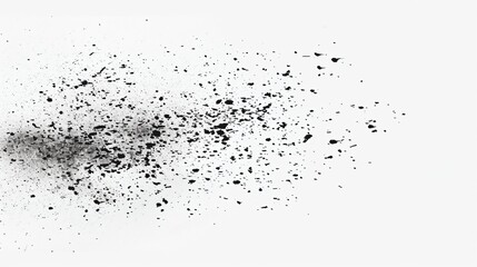Obraz premium Abstract grainy texture background with black and grey rough dust particles on white canvas, distressed vintage paper design element for grunge, retro, or minimalist visual projects
