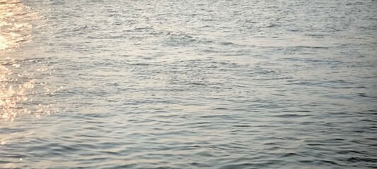 Water waves and evening light for background