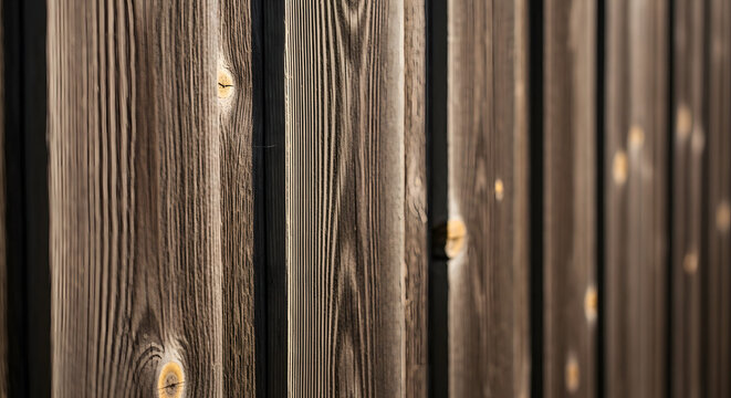 Close-up of weathered wooden planks with distinct grain patterns, creating a textured vertical background.