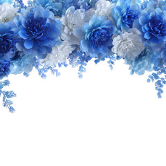 Obraz premium Arrangement of blue and white floral blooms background image