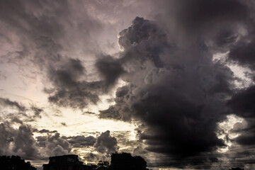 Cloudscape, Colored Clouds at Sunset