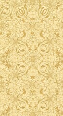 Elegant Golden Pattern Background: Intricate Floral Design and Textured Surface for Luxurious