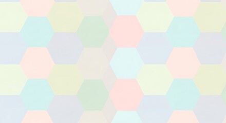 Pastel Hexagon Pattern Background Design with Soft Colors and Modern Geometric Shapes