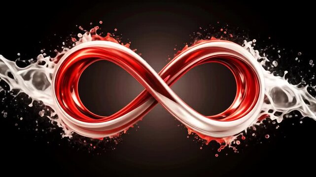 Infinity symbol, eternal, endless, infinity sign. 4k video