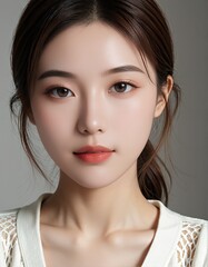 Naklejka premium korean girl woman model